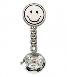 Reloj Clip Smiley Unisex Blanco